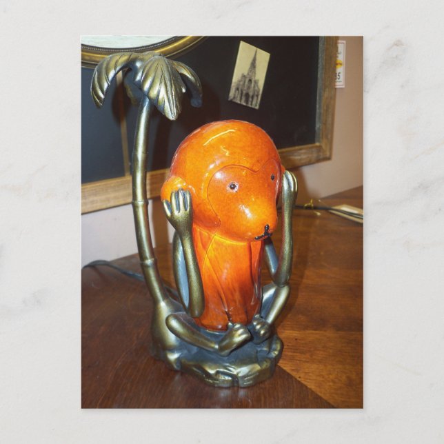 Cartão Postal Macaco âmbar (Frente)