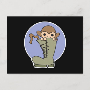 Cartão Postal macaco bobo de bota