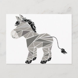 Cartão Postal Macaco-burro geométrico