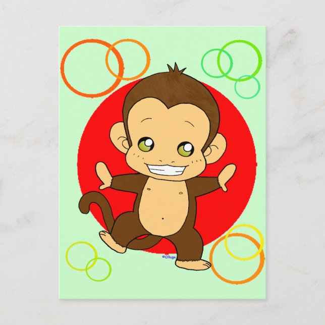 Cartão Postal Macaco-Cinto (Frente)