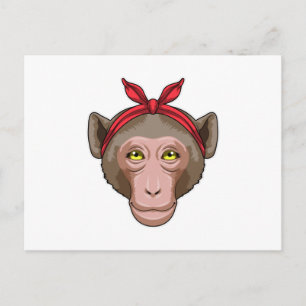 Cartão Postal Macaco com Bandana