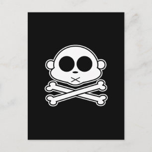 Cartão Postal Macaco Cross Bone