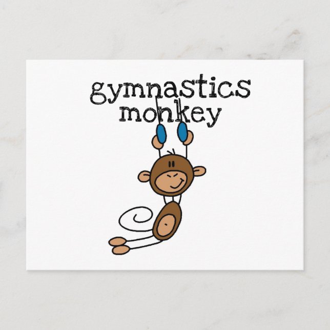 Cartão Postal Macaco de Ginástica (Frente)