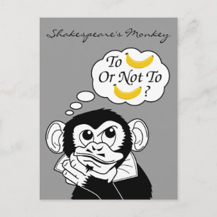 Cartão Postal Macaco de Shakespeare
