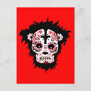 Cartão Postal macaco dia de los muertos