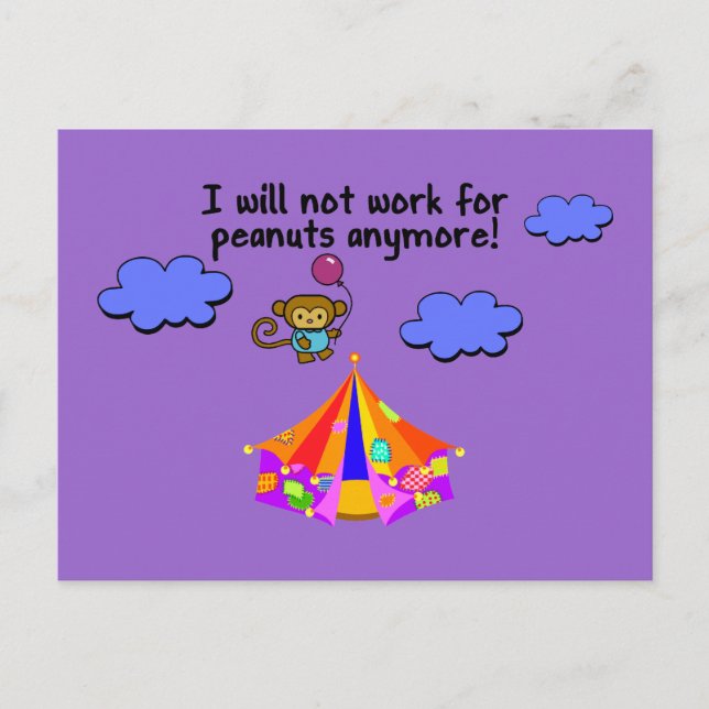 Cartão Postal Macaco Escapa Circo (Frente)