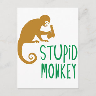 Cartão Postal Macaco estúpido