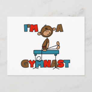 Cartão Postal Macaco Eu sou um Ginasta