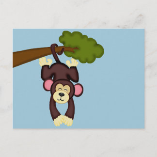 Cartão Postal Macaco Gato