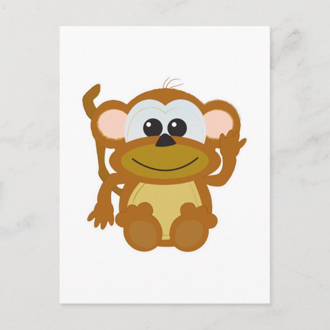 Cartão Postal Macaco Goofkins fofo (Frente)