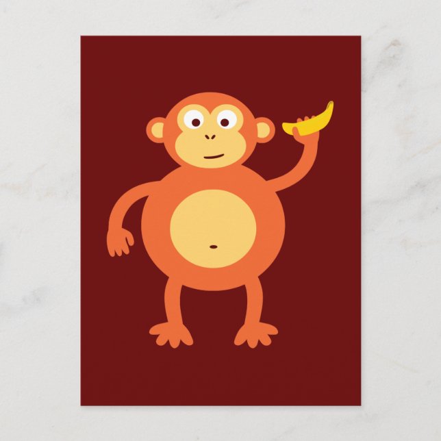 Cartão Postal Macaco Laranja (Frente)