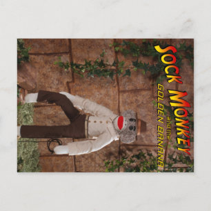 Cartão Postal Macaco-meia e Banana Ouro