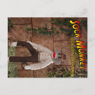 Cartão Postal Macaco-meia e Banana Ouro