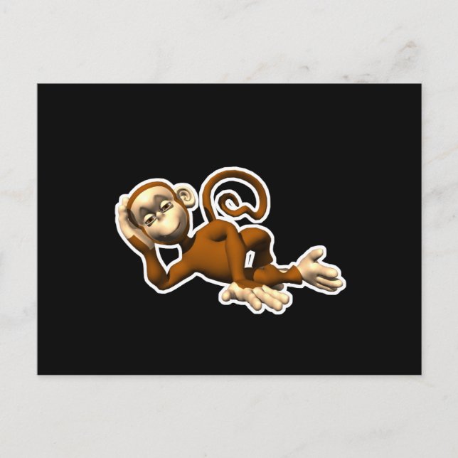 Cartão Postal macaco preguiçoso (Frente)