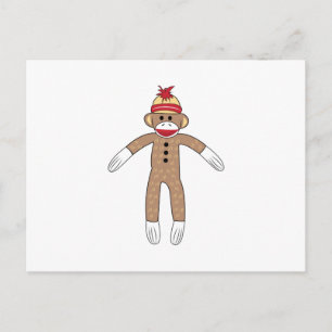 Cartão Postal Macaco Sock