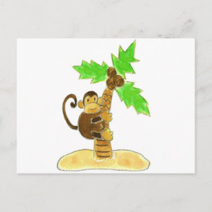 Cartão Postal macaco subindo