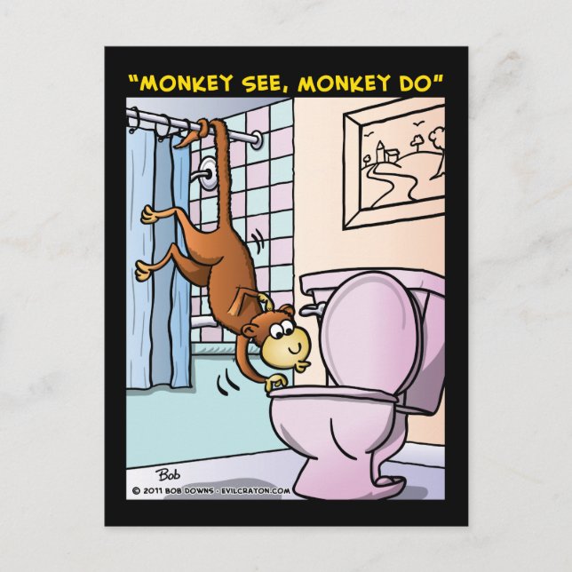 Cartão Postal "Macaco Vês, Macaco Do" (Frente)