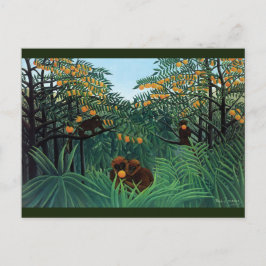 Cartão Postal Macacos-da-selva: Arte popular por Rousseau