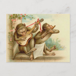 Cartão postal Macacos Vintage