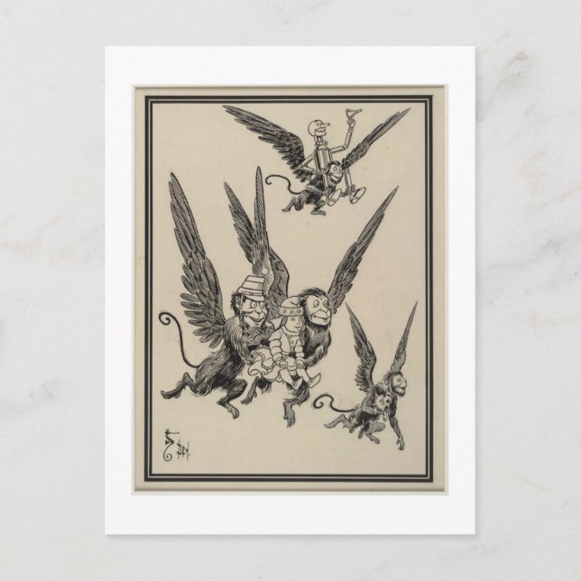 Cartão Postal Macacos Voadores (Frente)