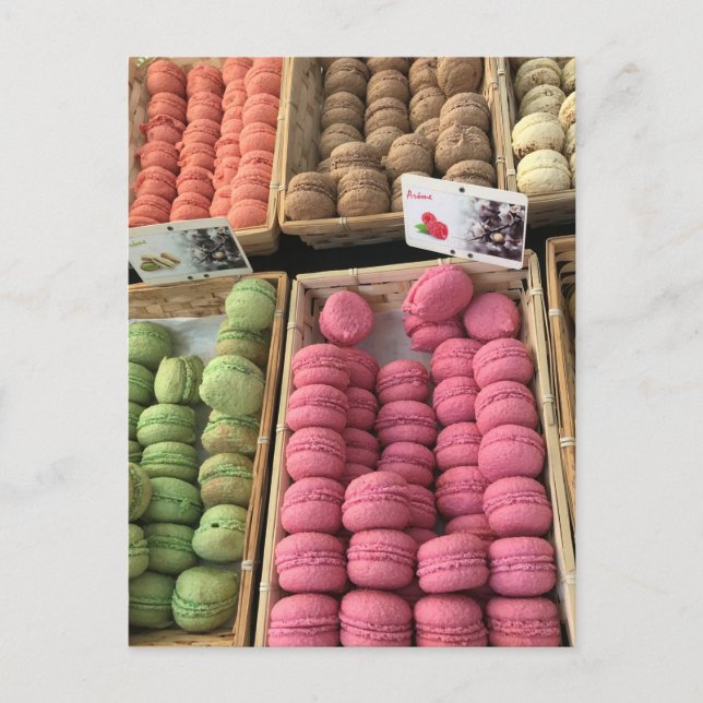 Cartão Postal Macaron na Provença da Riviera Francesa (Frente)