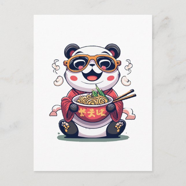 Cartão Postal Macarrão Panda (Frente)