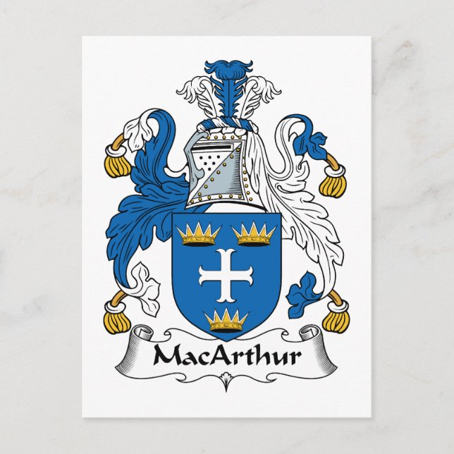 Cartão Postal MacArthur Family Crest (Frente)