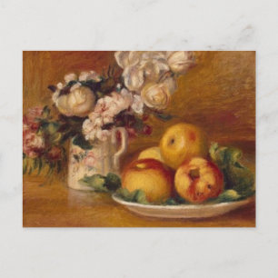 Cartão Postal Maçãs e Flores Renoir