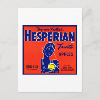 Cartão Postal Maçãs Hesperian das frutas