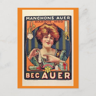 Cartão Postal Maçãs Lâmpadas De Gás, Vintage Advertisement