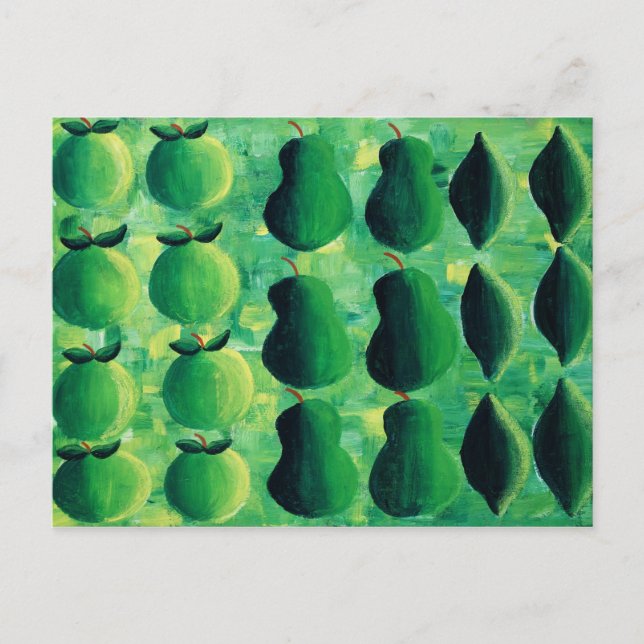 Cartão Postal Macas Peras e Limas Pintura (Frente)