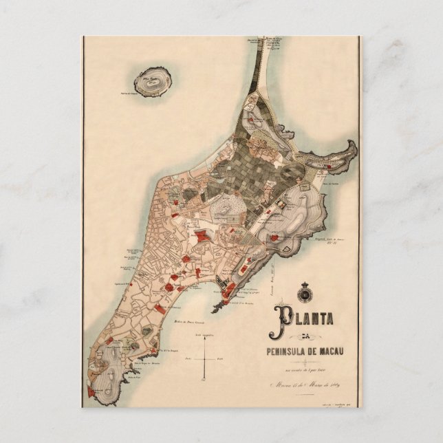 Cartão Postal macau1889 (Frente)