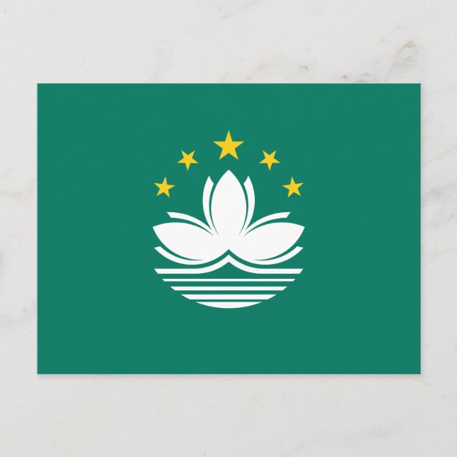 Cartão Postal Macau flag (Frente)