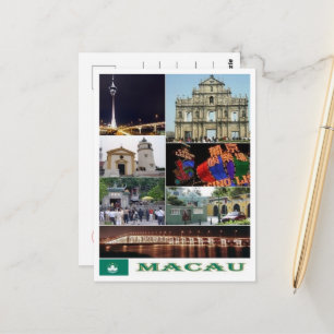 Cartão Postal Macau - Macao - Mosaico -