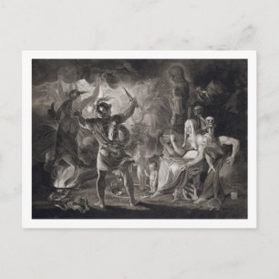Cartão Postal Macbeth, as Três Bruxas e Hecate no Ato IV, S