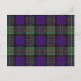 Cartão Postal MacDonald de Glengarry Scottish Tartan