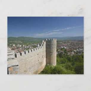 Cartão Postal MACEDÔNIA, Ohrid. Castelo Car Samoil /