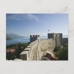 Cartão Postal MACEDÔNIA, Ohrid. Castelo de Car Samoil - Castelo