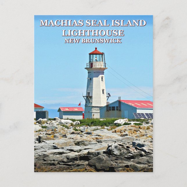 Cartão Postal Machias Seal Island Lighthouse, Cartão-postal de N (Frente)