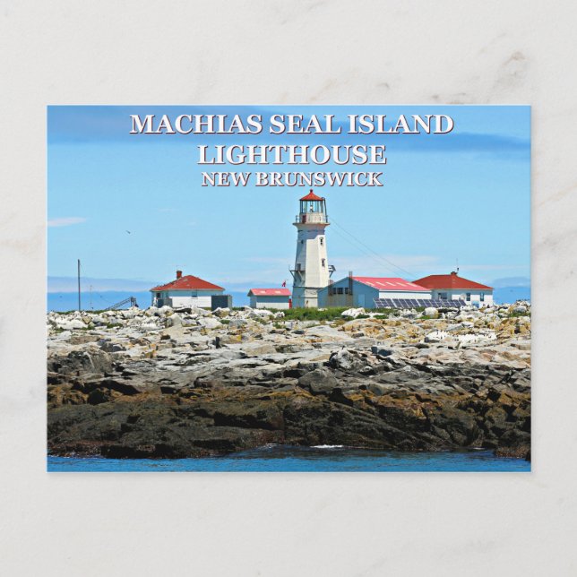 Cartão Postal Machias Seal Island Lighthouse, Cartão-postal de N (Frente)