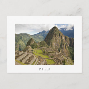 Cartão Postal Machu Picchu, cidade inca do Peru, cartão-postal 