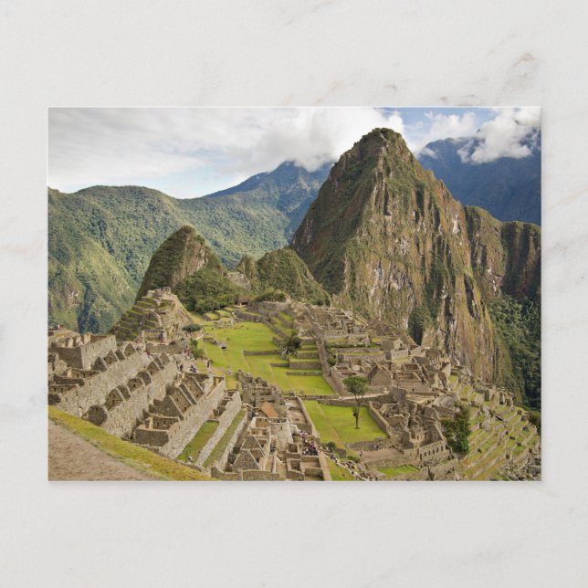 Cartão Postal Machu Picchu, na cidade do Peru, cartão-postal (Frente)