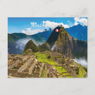 Cartão Postal Machu Picchu, Peru - Ruínas da Cidadela Inca