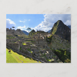 Cartão Postal Machu Picchu, Peru, tarde