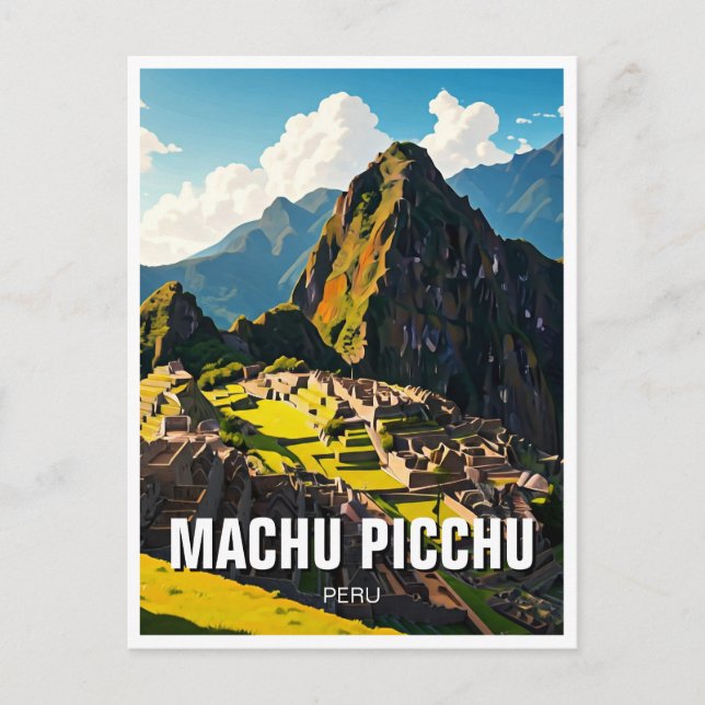 Cartão Postal Machu Picchu Peru Viagem Souvenir (Frente)