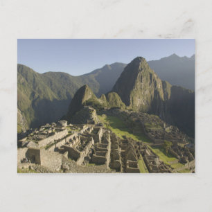 Cartão Postal Machu Picchu, ruínas da cidade inca, Peru.