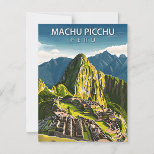 Cartão Postal Machu Picchu Viagem Peru Ruínas Incas