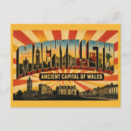 Cartão Postal Machynlleth País de Gales Capital Antiga Parlament