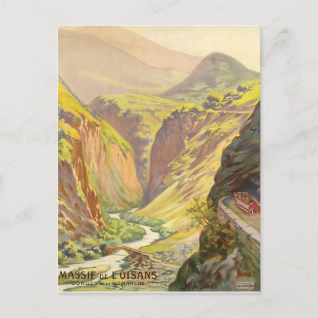 Cartão Postal Maciço de Oisans, França (Frente)
