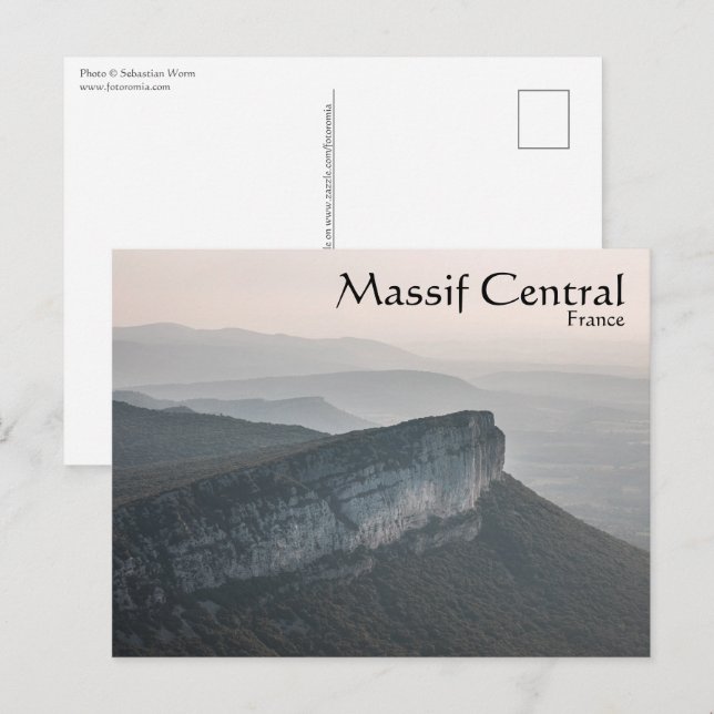 Cartão Postal Maciço Central França (Frente/Verso)